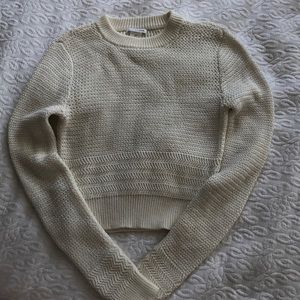 White cropped sweater